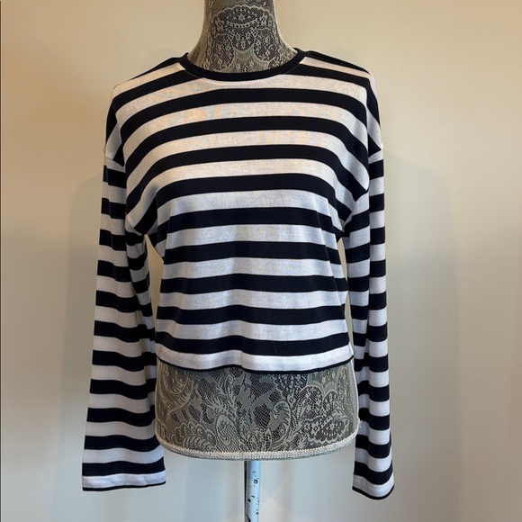 Madewell Striped Long Sleeve Crew Neck Pullover Sweater Top Small - Picture 10 of 13